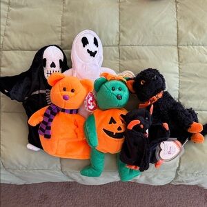 Halloween vintage Ty Beanie Babies set